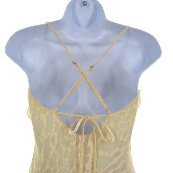 ASTR The Label Animal Print Slip Dress Women XS Yellow Fairy Party Event Holiday - Picture 11 of 16